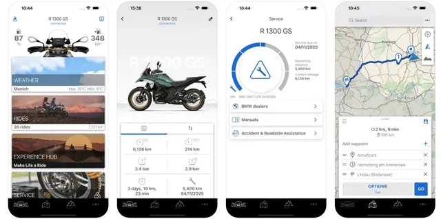 BMW Motorrad Connected на тэлефоне