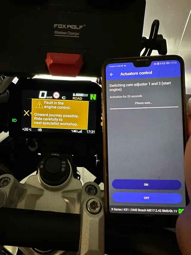 Перкалючальнік Shiftcam у Motoscan Перкалючальнік Shiftcam у Motoscan