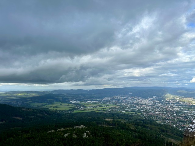 Краявіды горада Лі́бэрац зверху