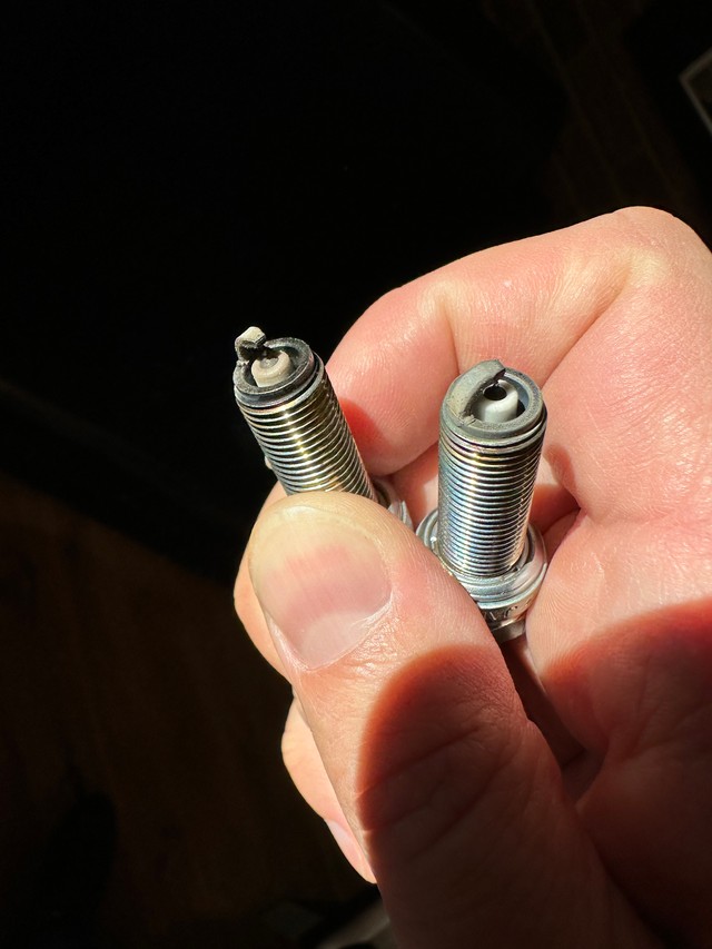 Нагар на свечах пасля 1000км прабегу